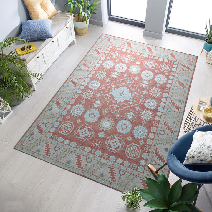 Rust Classic Traditional Timeless  Area Rug