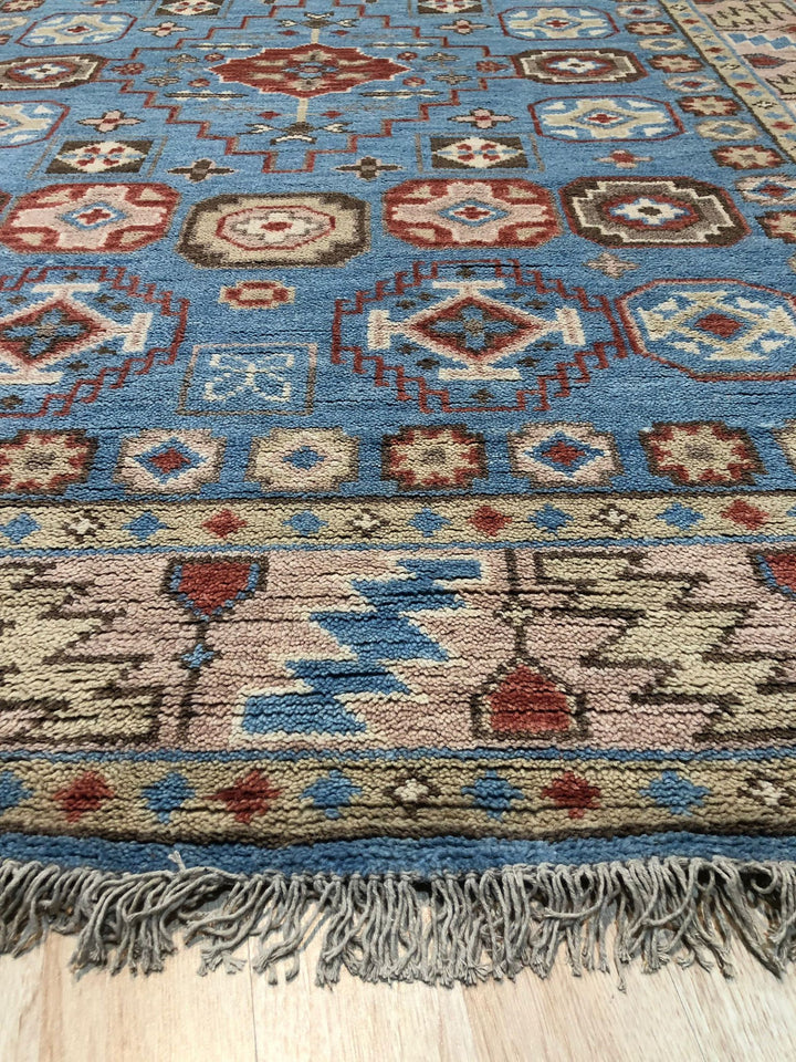 Traditional Geometric Modern Knotted Rug