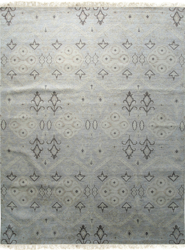 Gray Classic Traditional Fresh  Area Rug, Made in India