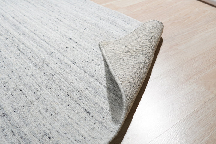 Durable and Stylish Hand-Knotted Wool NATURAL SILVER Modern Contemporary Lori Baft Gabbeh Solid Color Rectangular Area Rugs 