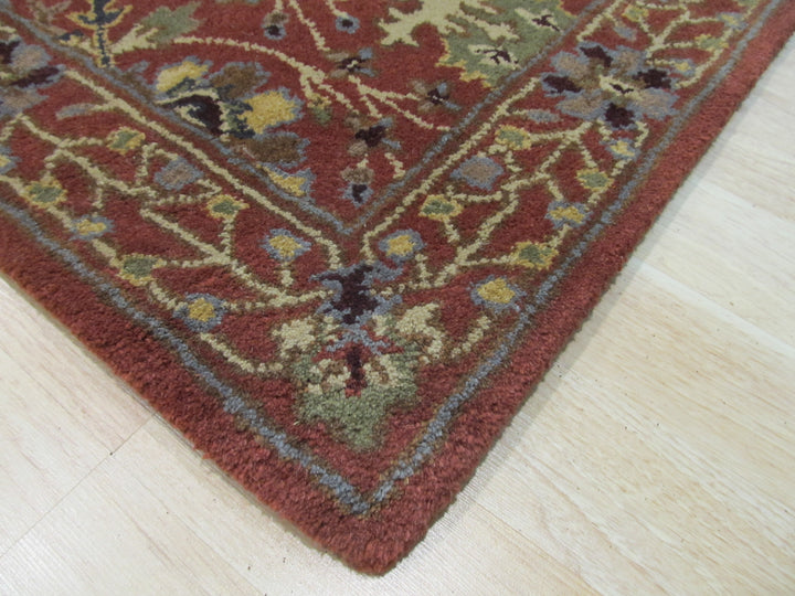 Stylish Hand-Tufted Wool Rust Traditional Oriental Morris Indoor Rectangular Area Rugs