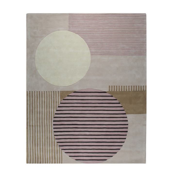 Durable and Stylish Pink Hand-Tufted Wool Contemporary Modern Rectangular Area Rugs