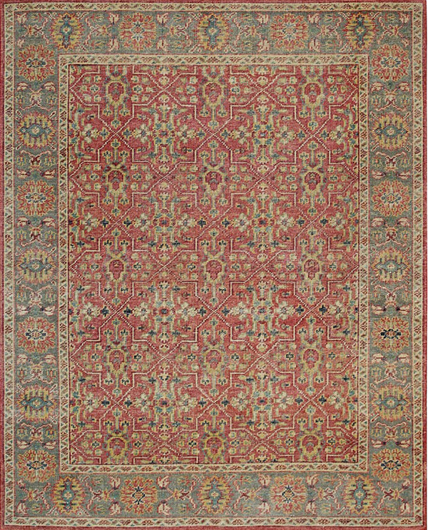 Hand Knotted Wool Rust Classic Oriental Oushak Rug, Made in India
