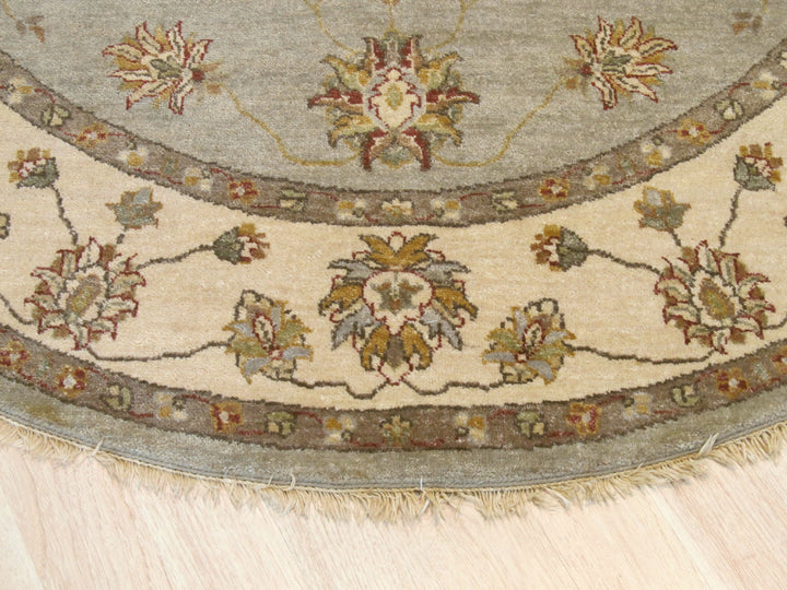 Hand Knotted Wool Gray Traditional Oriental Agra Rug