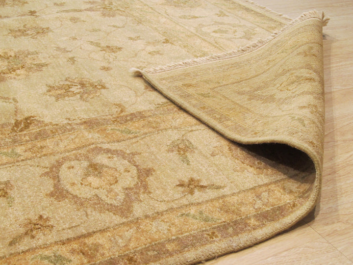 Hand Knotted Wool Beige Traditional Oriental Peshawar Rug