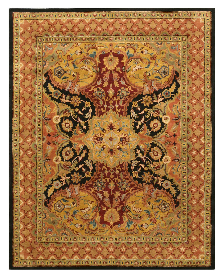 Hand-Tufted Wool Black Transitional Oriental Polonaise Rug