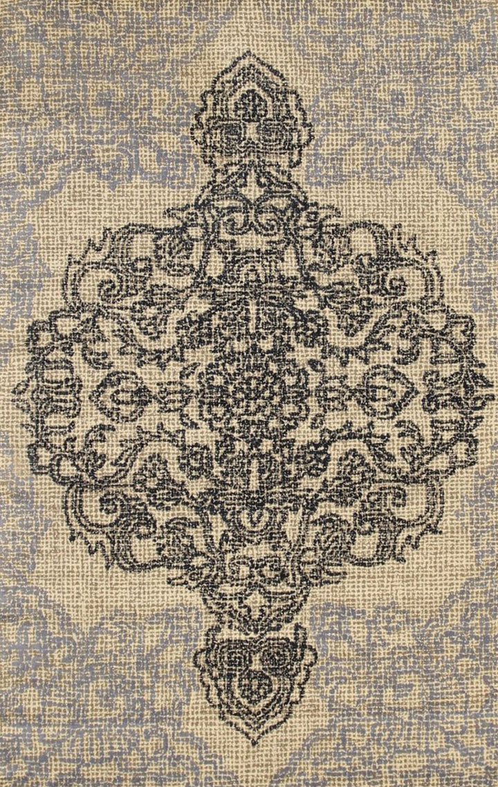 Stylish Hand-tufted wool Ivory Bohemian Oriental Medallion Indoor Rectangular Area Rugs