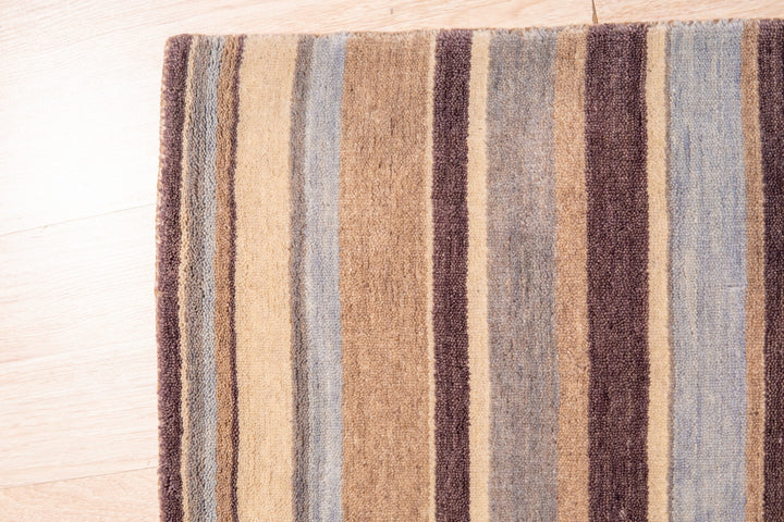 Handmade Wool MulticoloRed Transitional Stripe Lori Toni Rug