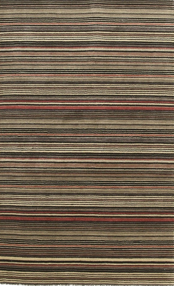 Sable Lines Handwoven Wool Rug