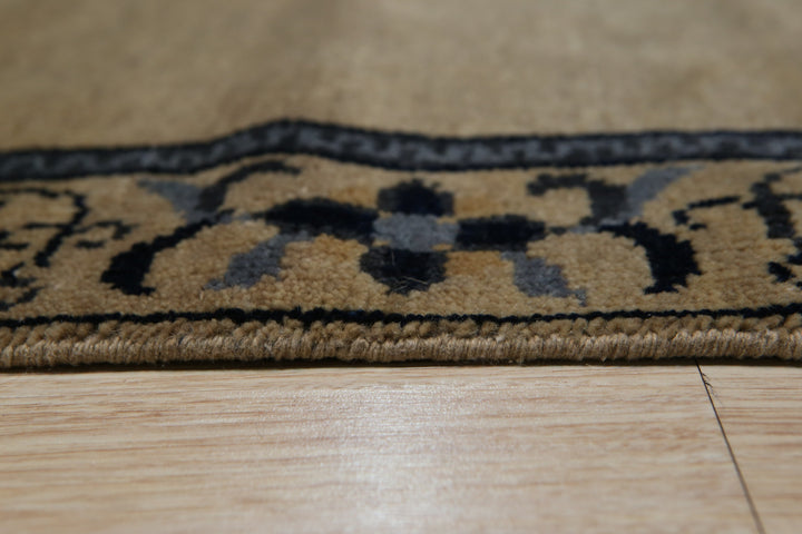 Handmade Wool Beige Transitional All Over Ningxia  Rug
