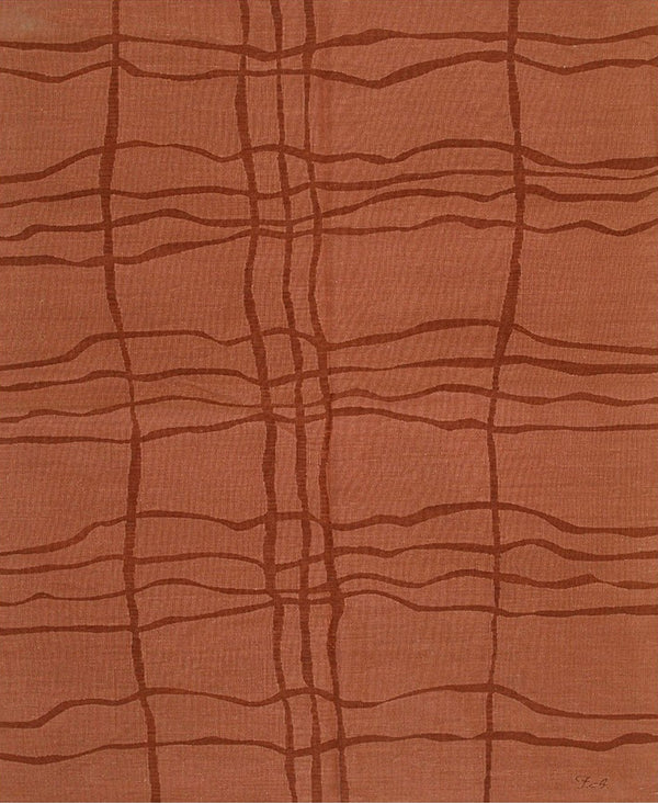 Handwoven Wool Rust Contemporary Modern Modern Flat Weave Rug, Made in India