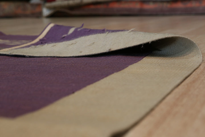 Handwoven Wool Purple Contemporary Modern Modern Flat Weave Rug