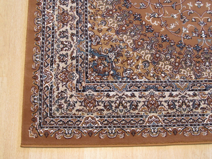 Rust Traditional Oriental Tabriz Rug