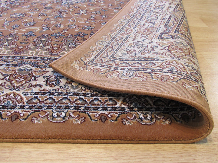 Rust Traditional Oriental Tabriz Rug