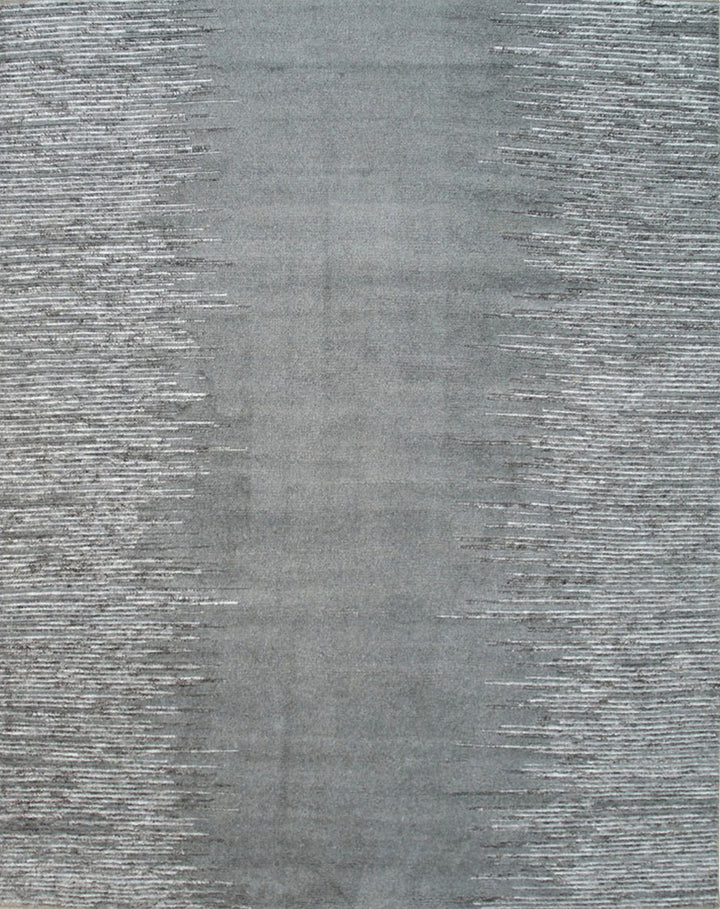 Hand-Knotted Wool Gray  Modern Contemporary HANDKNOTTED Rug