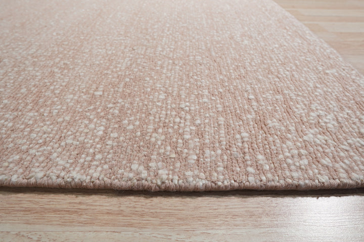 Pink Contemporary Solid Color Plush flatweave Loom Area Rug