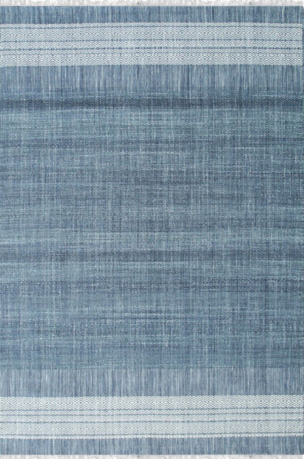 Stylish and Elegant Hand-Knotted Wool Blue  Modern Contemporary HANDLOOM Flat Weave DURRIE Hand-Tufted Wool Rectangle Area Rugs