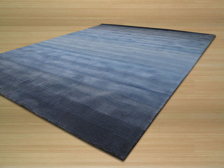 Hand-tufted Wool Blue Transitional Abstract Horizon Rug