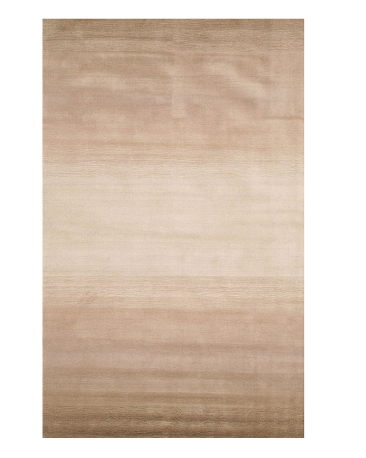 Handmade Wool Beige Transitional Stripe Horizon Rug