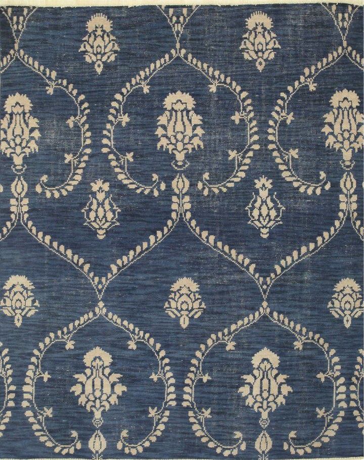 Stylish Hand Knotted Wool Blue Traditional Oriental RoyalIndoor Rectangular Area Rugs