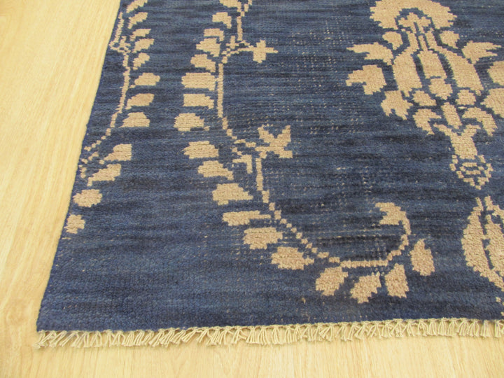 Hand Knotted Wool Blue Traditional Oriental Royal Rug