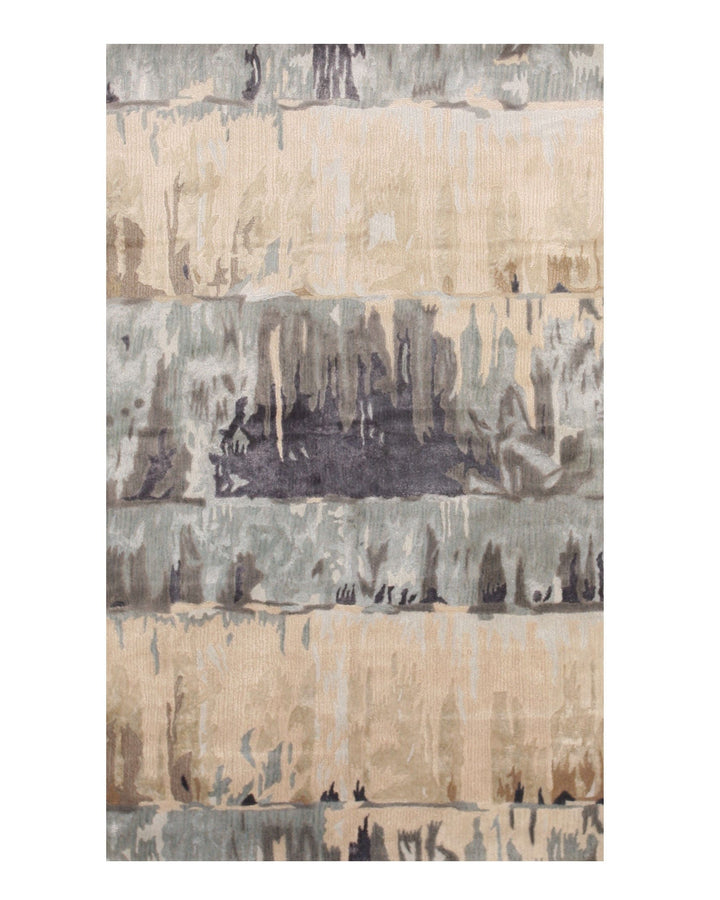 Hand-tufted Wool/Viscose Green Contemporary Abstract Palermo Rug