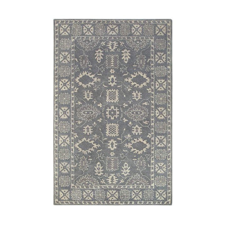 Hand-tufted Wool Gray Traditional Oriental Overdyed Rug