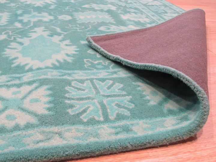 Hand-tufted Wool Green Traditional Oriental Overdyed Rug