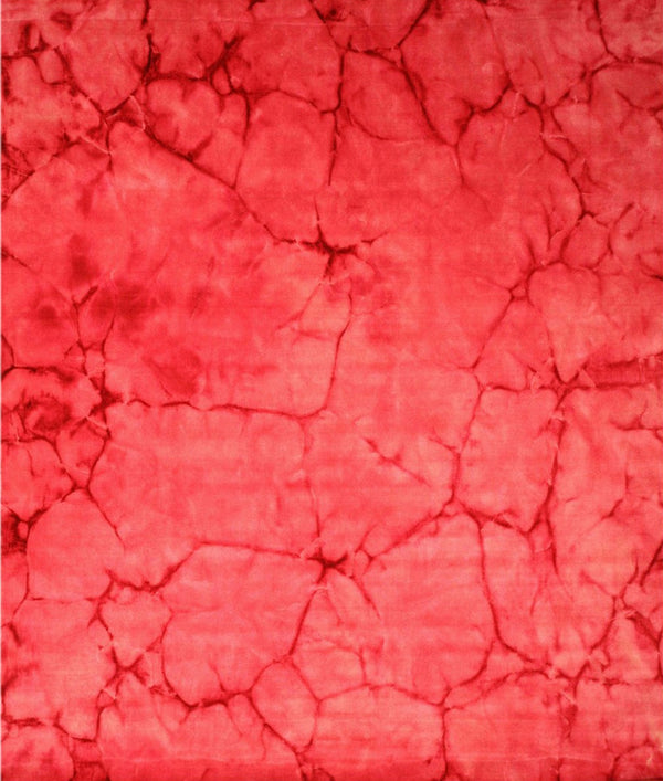 Handmade Wool Pink Contemporary Abstract Dip Dyed Rug, Made in India