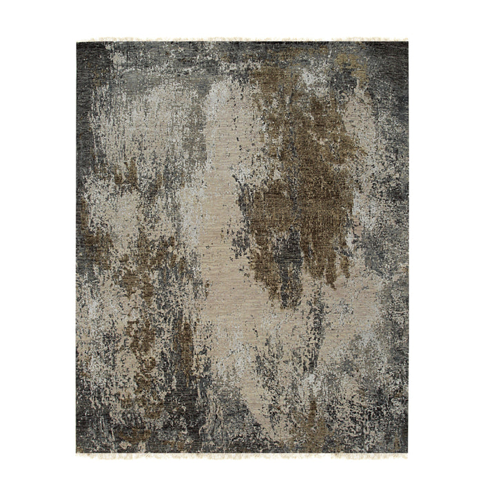 Hand Knotted Wool LT. GRAY Contemporary Abstract Galaxy Rug