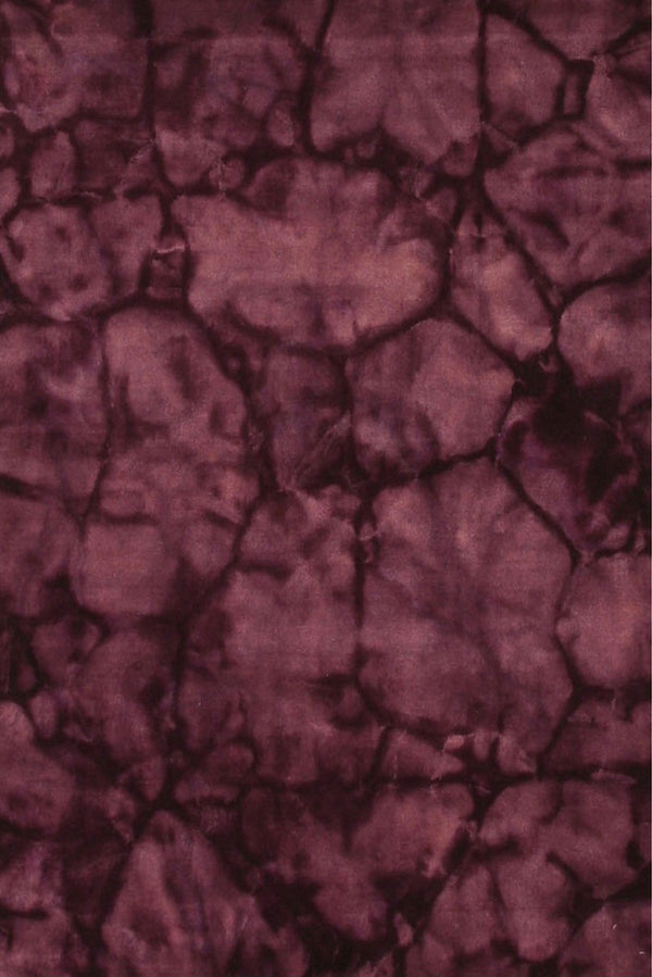 Handmade Wool Purple Contemporary Abstract Dip Dyed Rug, Made in India
