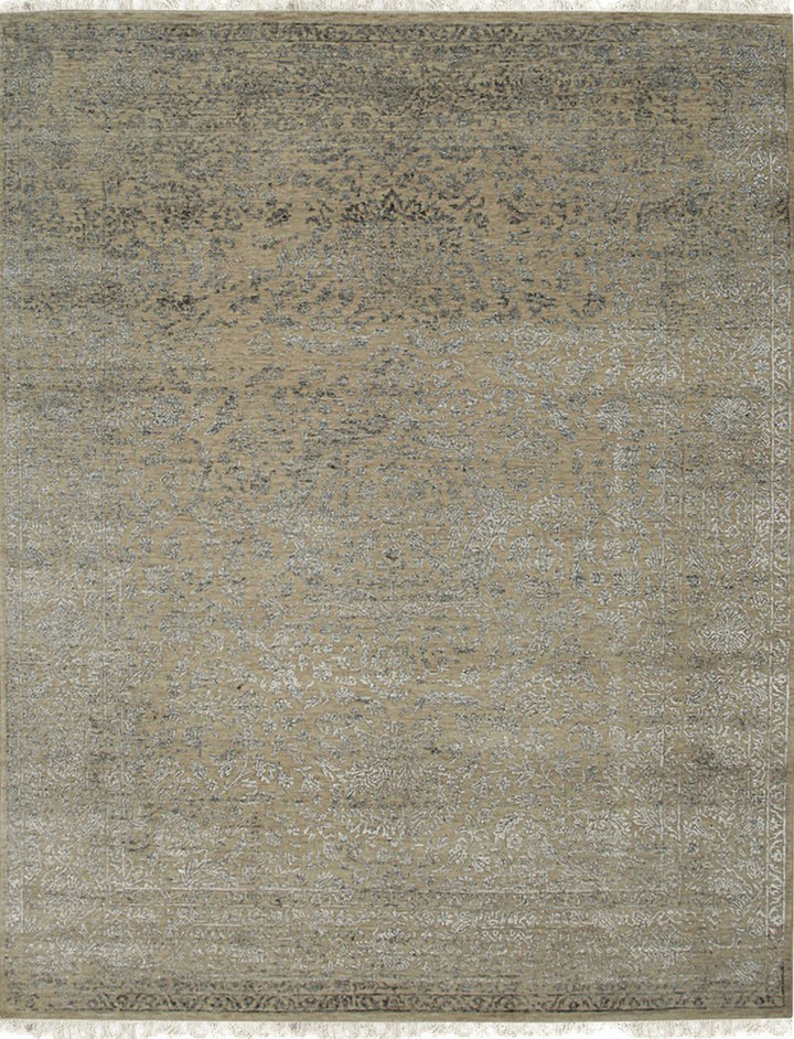 Hand Knotted Wool Beige Contemporary Abstract Galaxy Rug
