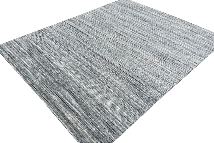 Durable and Stylish Hand-Knotted Wool NATURAL GREY Modern Contemporary Lori Baft Gabbeh Solid Color Rectangular Area Rugs