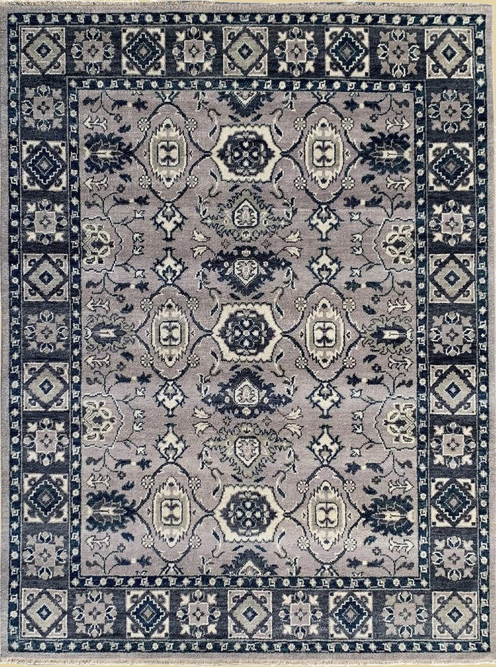 Hand Knotted Wool Gray Traditional Classic Area Rug