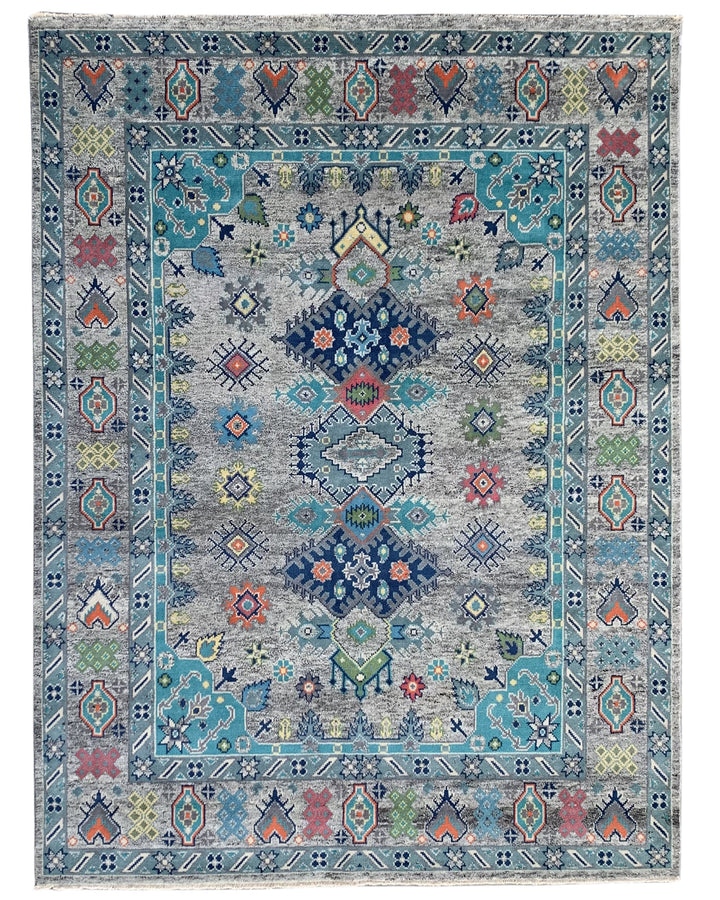 Hand Knotted Wool NATURAL Gray Traditional Classic Malayer Collection Rug