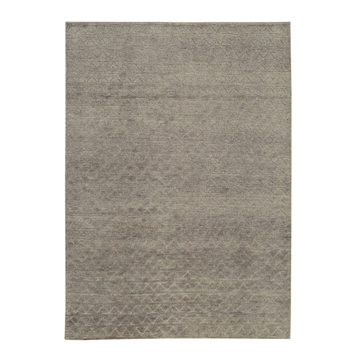 Hand Knotted Wool N.Gray Transitional Modern Modern Knot Rug