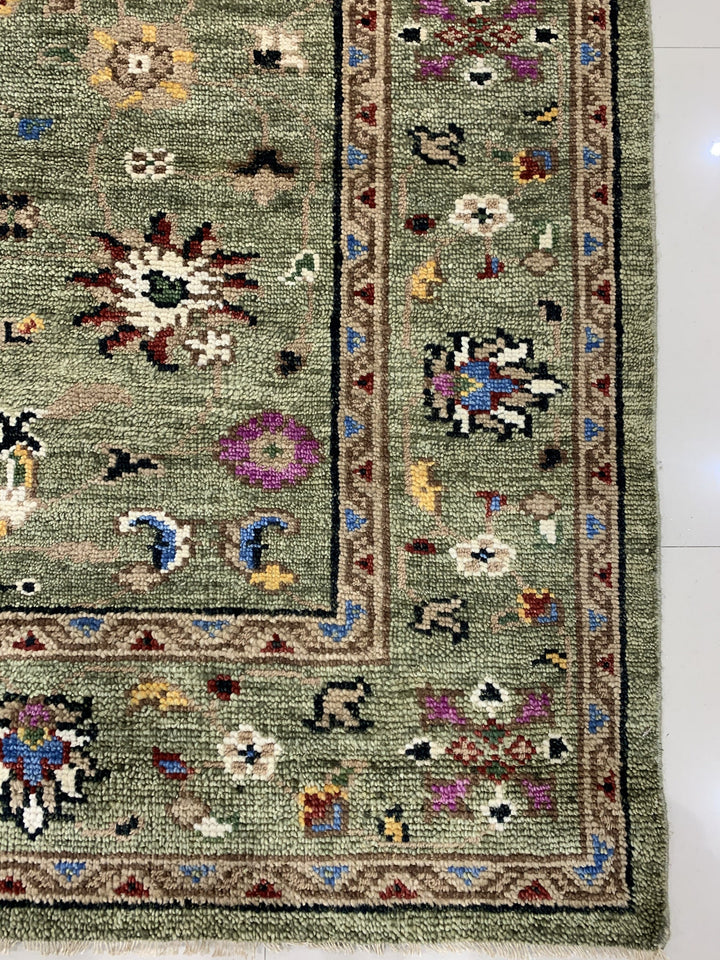 Hand Knotted Wool LIGHT GREEN Traditional Classic Bidjar Collection Rug