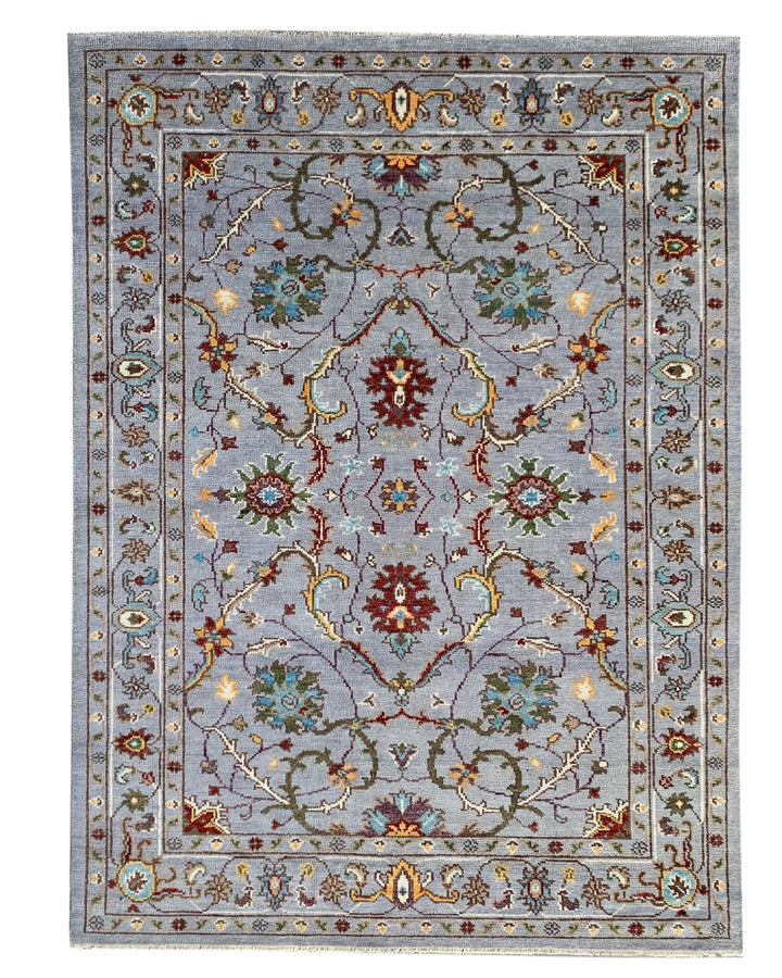 Hand Knotted Wool Gray Traditional Classic Bidjar Collection Rug