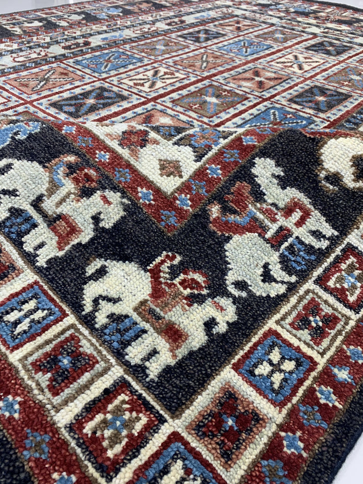 Hand Knotted Wool C.Brown Traditional Classic Serapi Rug