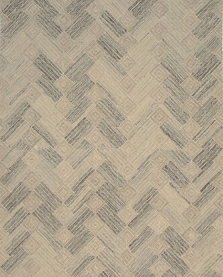 Durable and Stylish Hand-Tufted Wool Multi-Colored Gray Transitional Geometric Modern Tufted Rectangular Area Rugs