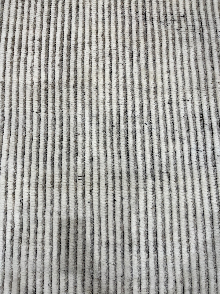 Hand Knotted Wool Ivory Transitional Modern Contemporary  Rug