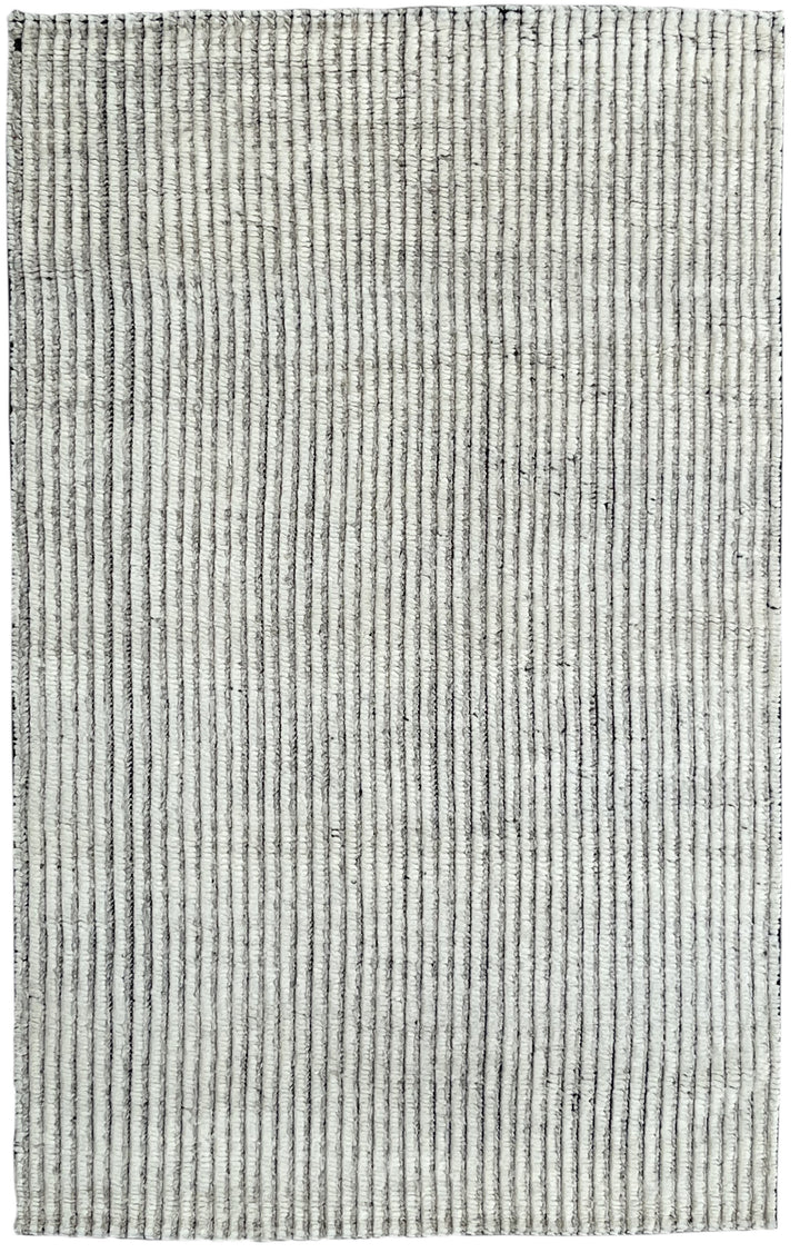 Hand Knotted Wool Ivory Transitional Modern Contemporary  Rug