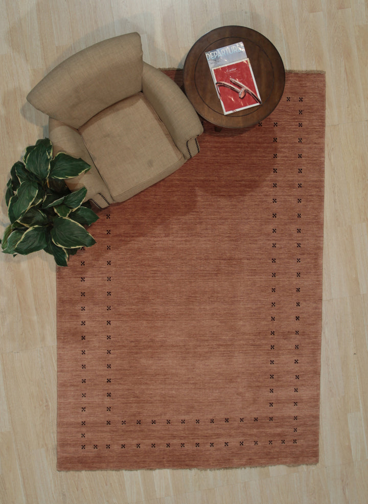 Hand Knotted Wool Rose Contemporary Transitional Lori Baft Rug
