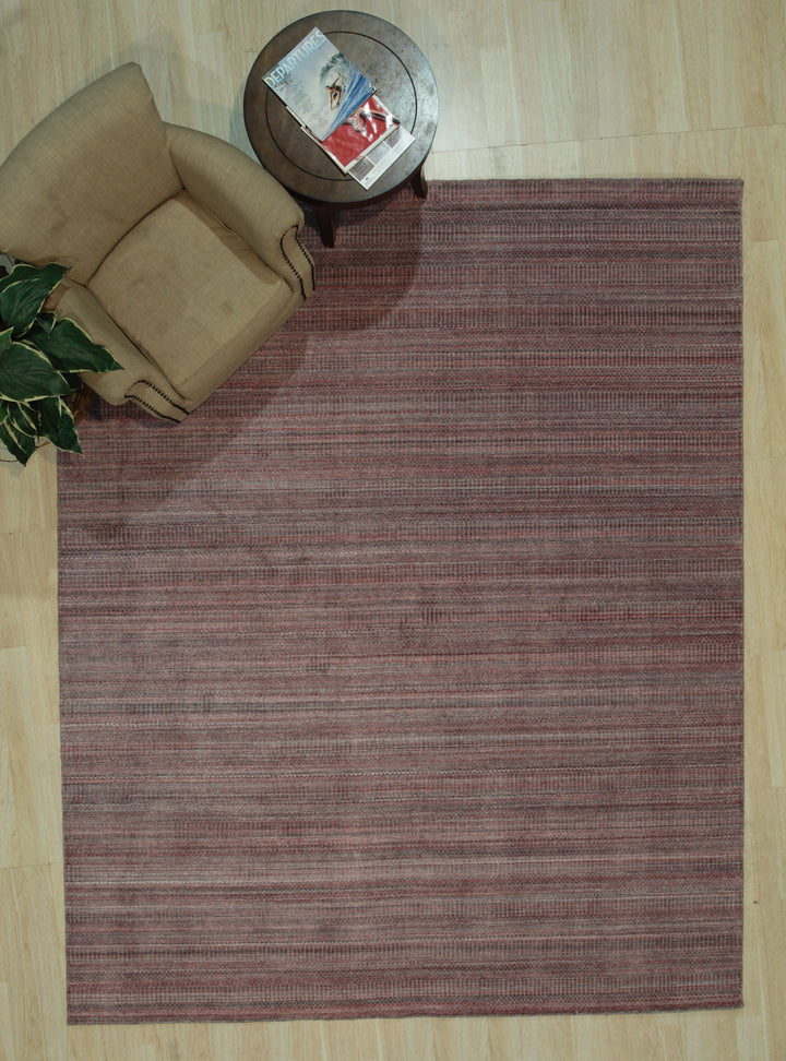 Handloomed Wool Red Contemporary Transitional Super Grass Rug