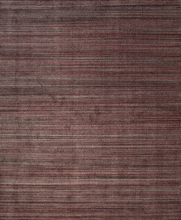 Handloomed Wool Red Contemporary Transitional Super Grass Rug, Made in India