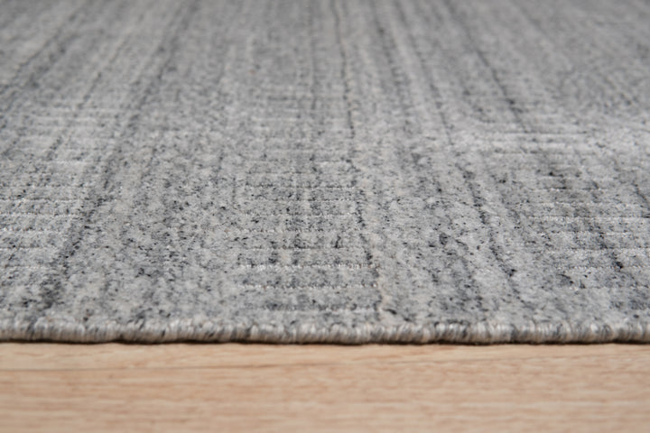 Handloomed Wool Silver Contemporary Transitional Super Grass Rug