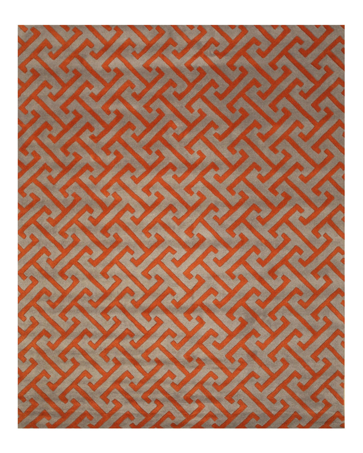 Hand-tufted Wool Gray Contemporary Geometric Harrison Rug