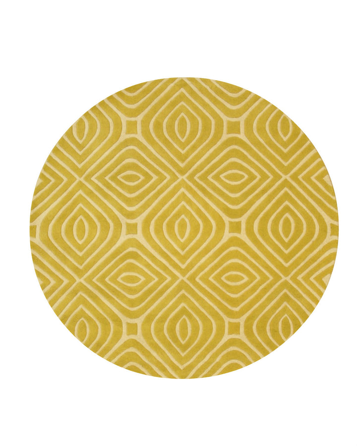 Stylish Hand-Tufted Wool Yellow Transitional Geometric Marla Indoor Rectangular Area Rugs