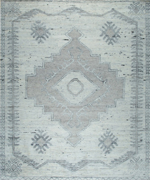 Ivory Classic Oriental Oushak Area Rug, Made in India