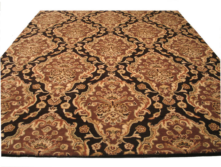 Hand-tufted Wool Brown Transitional Floral Sandra Rug